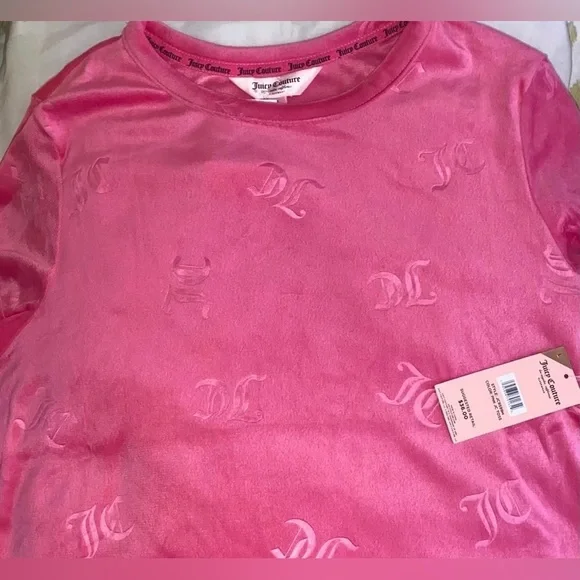 Juicy couture 2 piece hot pink velour set - Picture 2 of 3